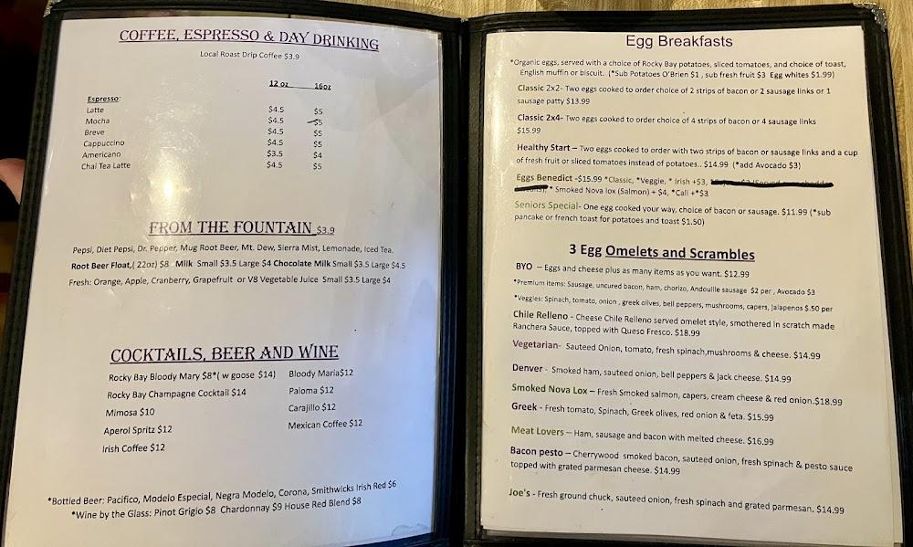 Rocky Bay Cafe & Delicatessen Menu image 1