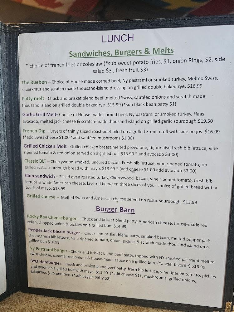 Rocky Bay Cafe & Delicatessen Menu image 3